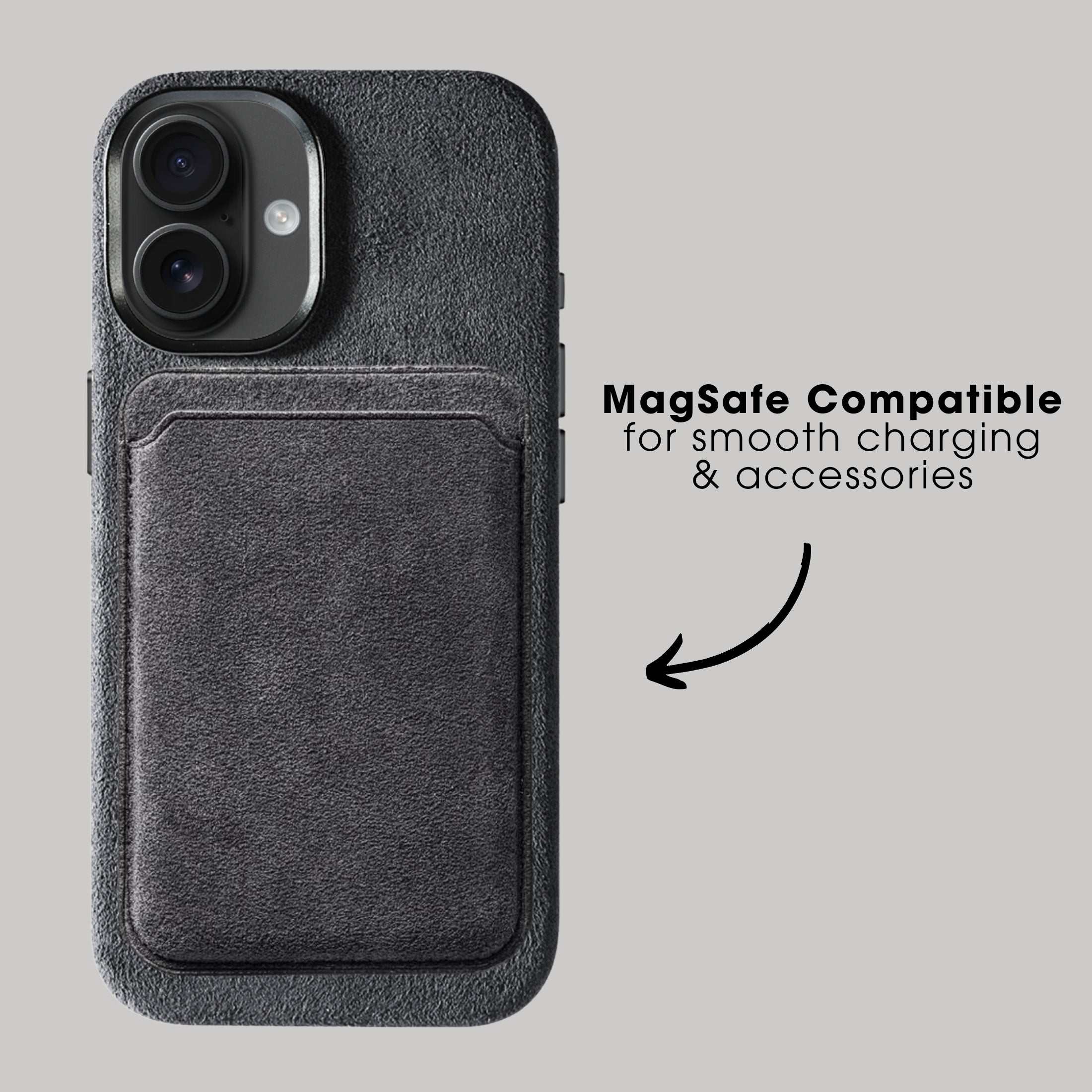 iPhone 17 - Alcantara Case - Space Grey