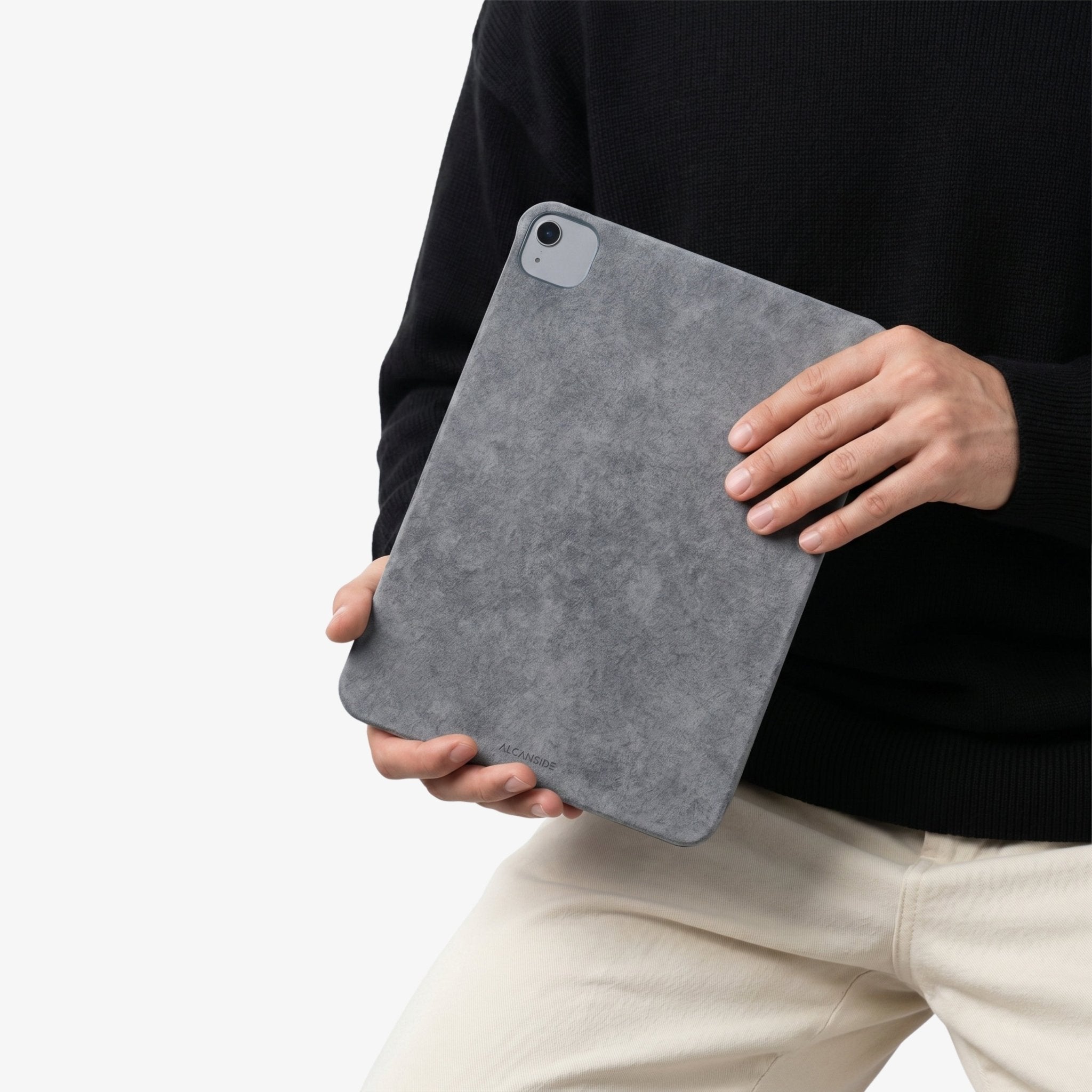 Alcantara iPad Cover - For iPad Air 11 inch (2024/2026) - Nardo Gray - Alcanside