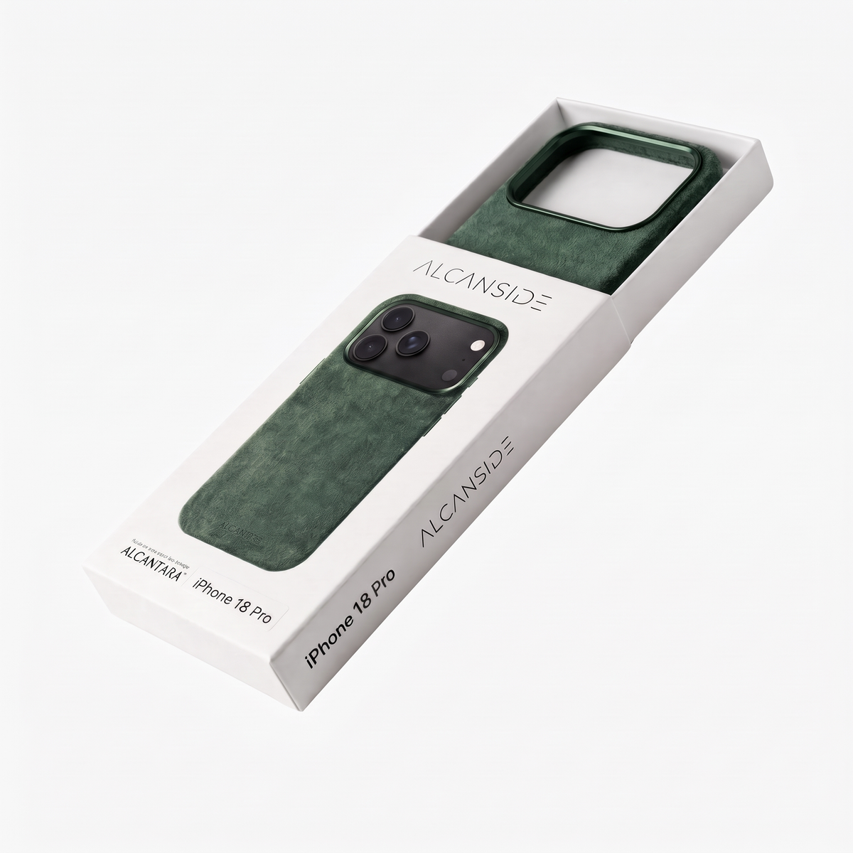 iPhone 18 Pro Max Alcantara case packaging