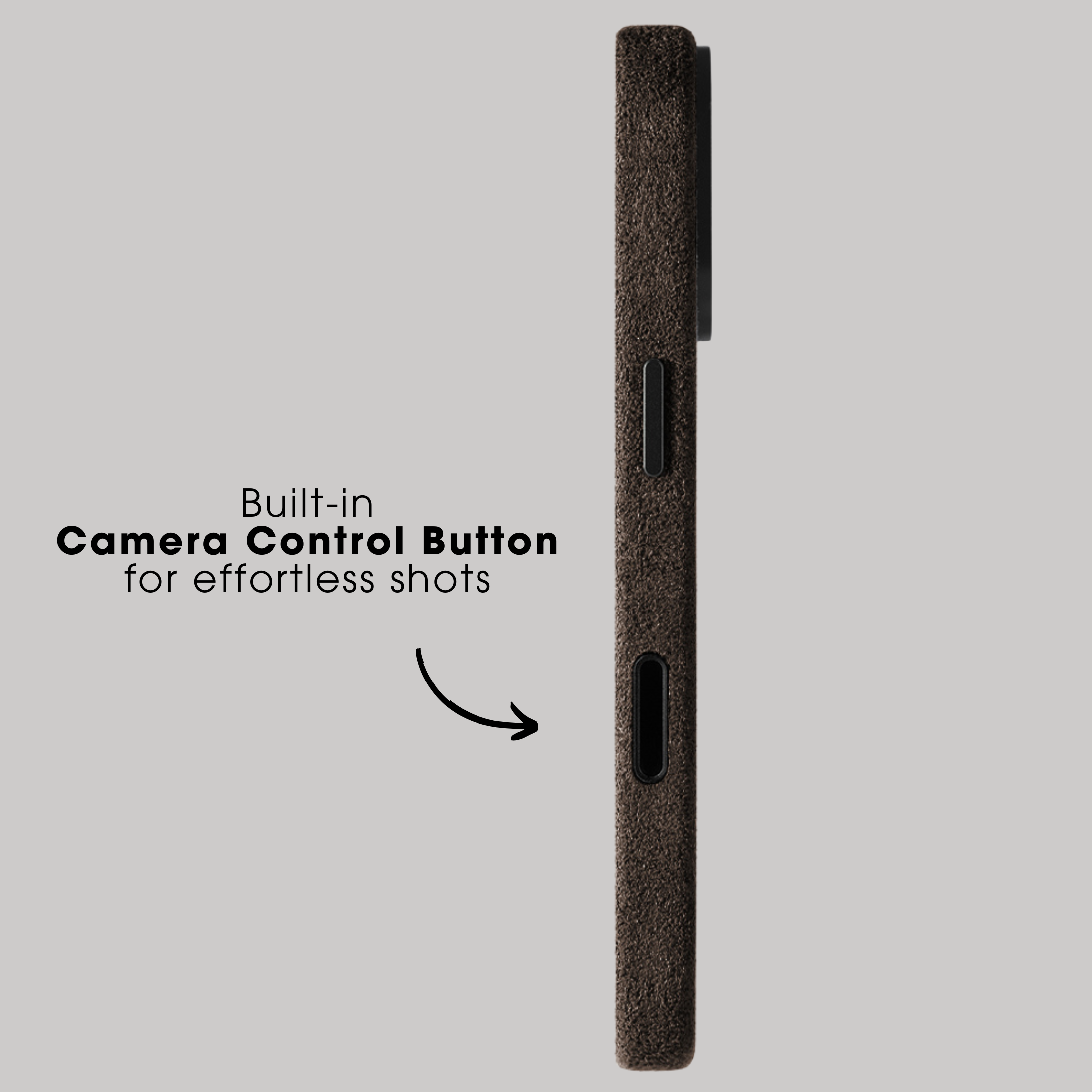 iPhone 17 - Alcantara Case - Chocolate Brown