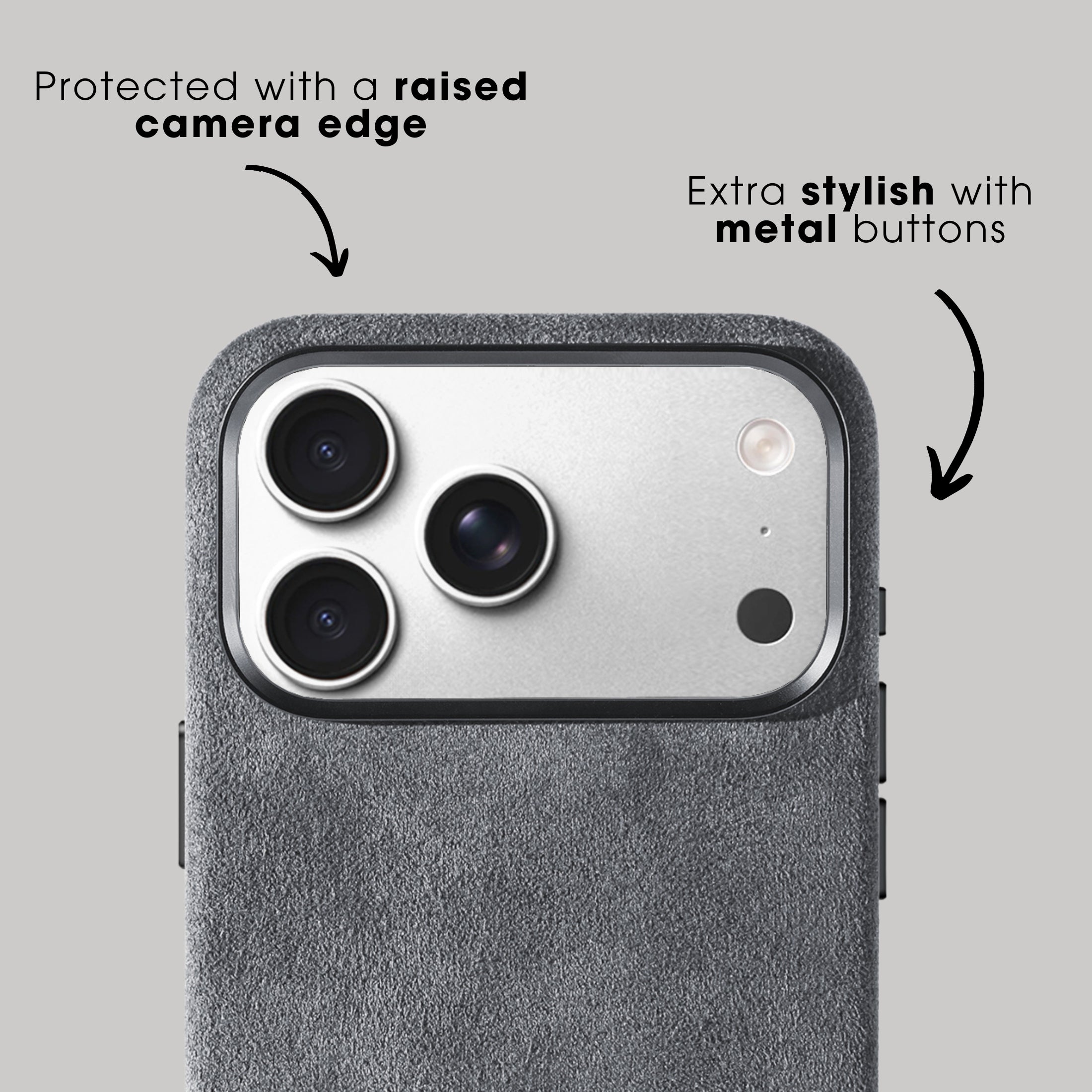 iPhone 17 Pro - Alcantara Case - Nardo Gray