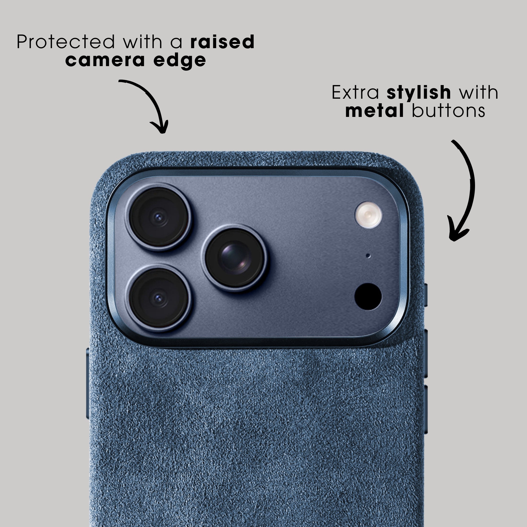 iPhone Alcantara Case - Ocean Blue