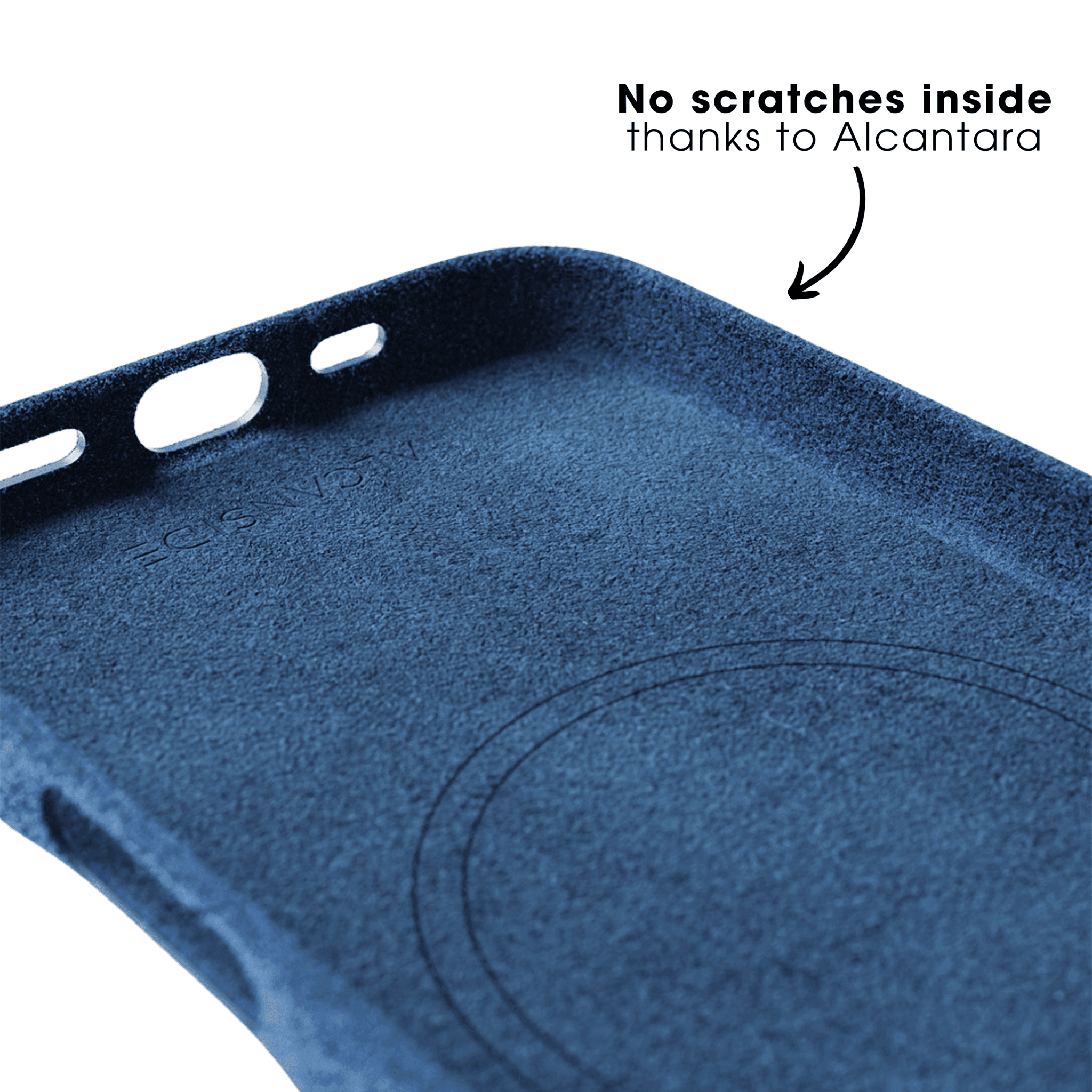 iPhone 16e - Alcantara Case - Ocean blue - Alcanside