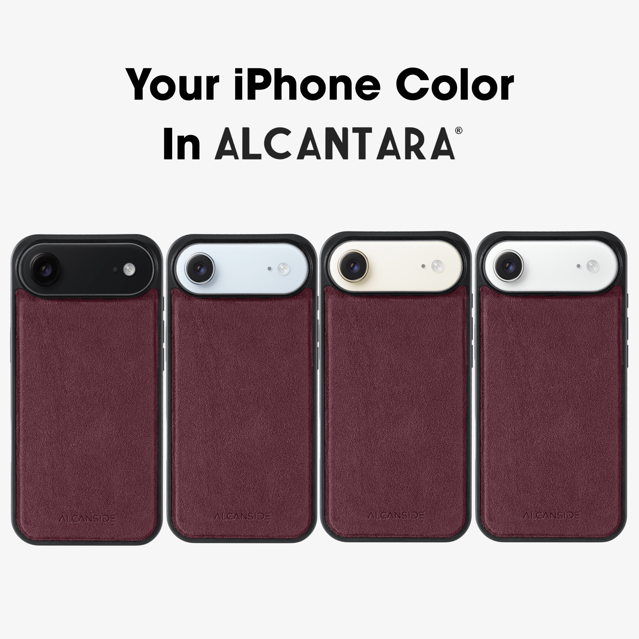 iPhone 17 Air - Alcantara Back Cover - Wine Red - Alcanside