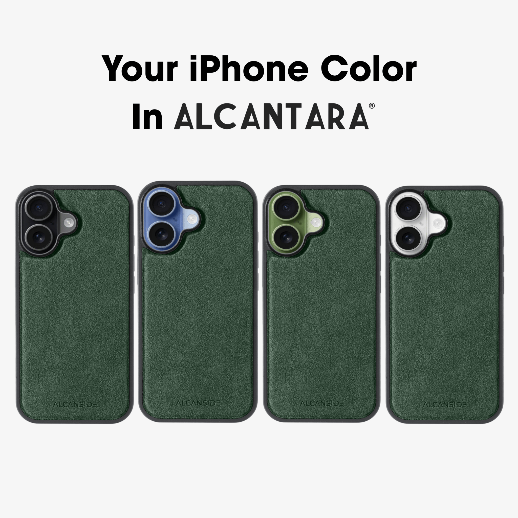 iPhone 17 - Alcantara Back Cover - Midnight Green - Alcanside