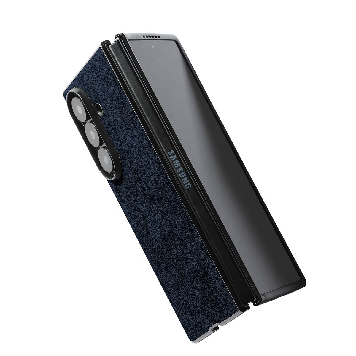 Samsung Galaxy Z Fold 7 - Alcantara Case - Navy Blue - Alcanside