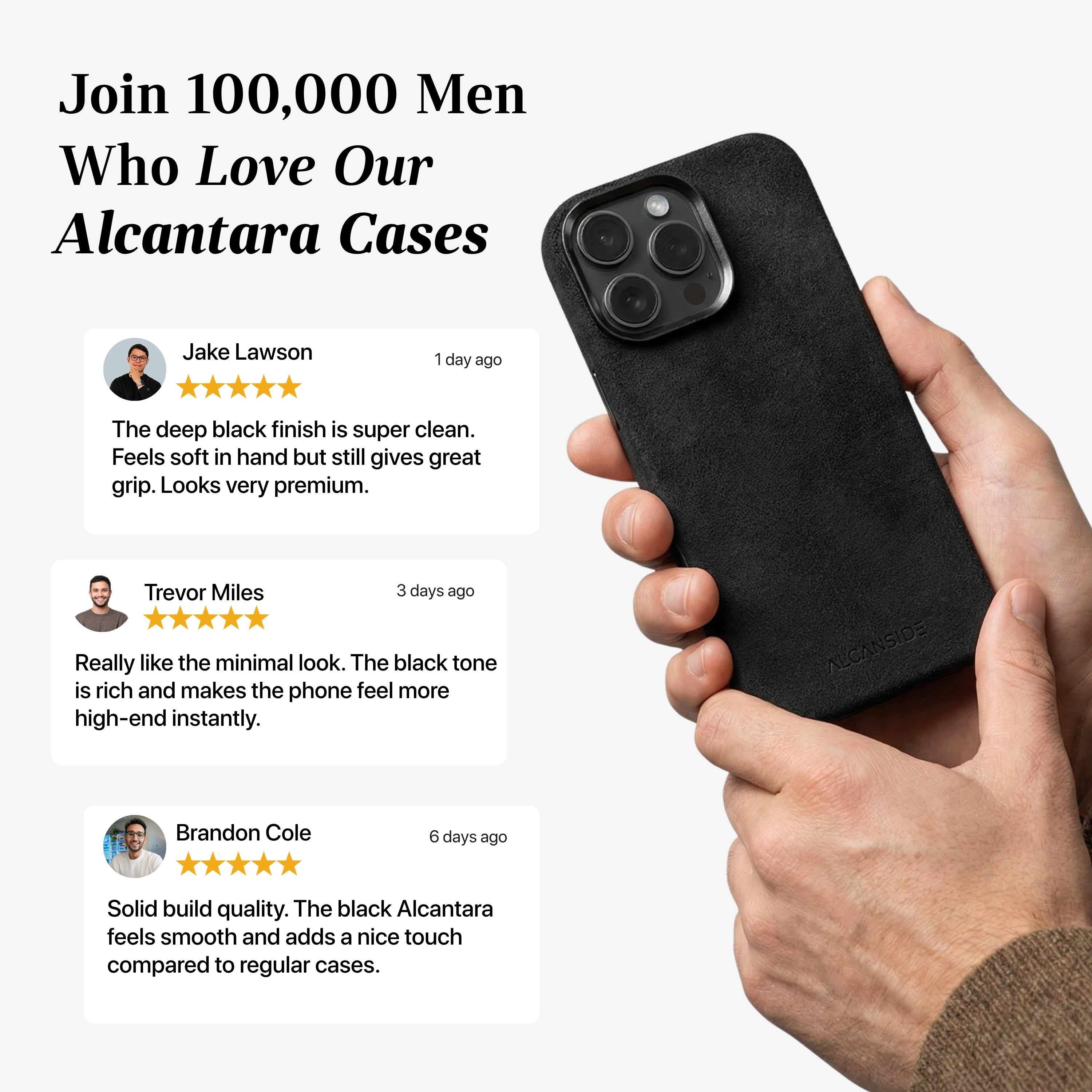 iPhone 16 Pro - Alcantara Case - Deep Black