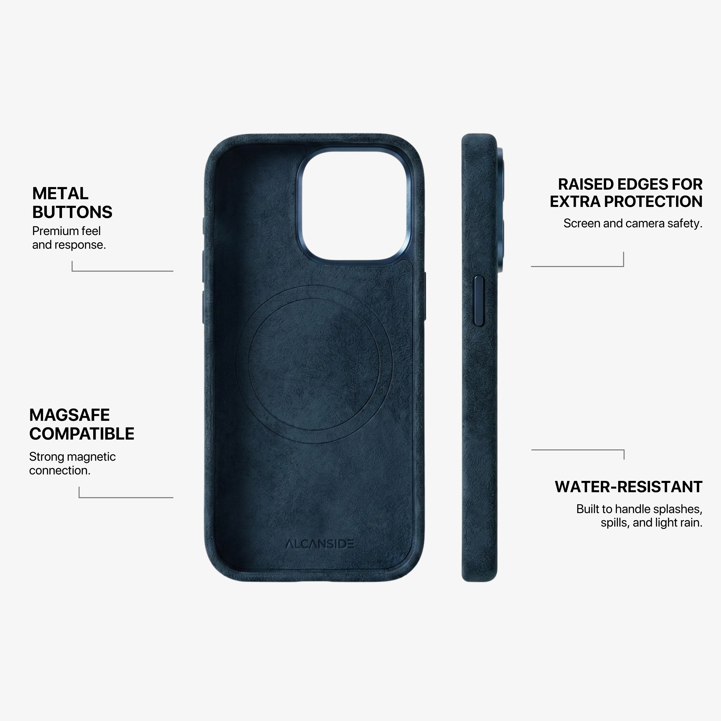 iPhone 16 Pro - Alcantara Case - Navy Blue