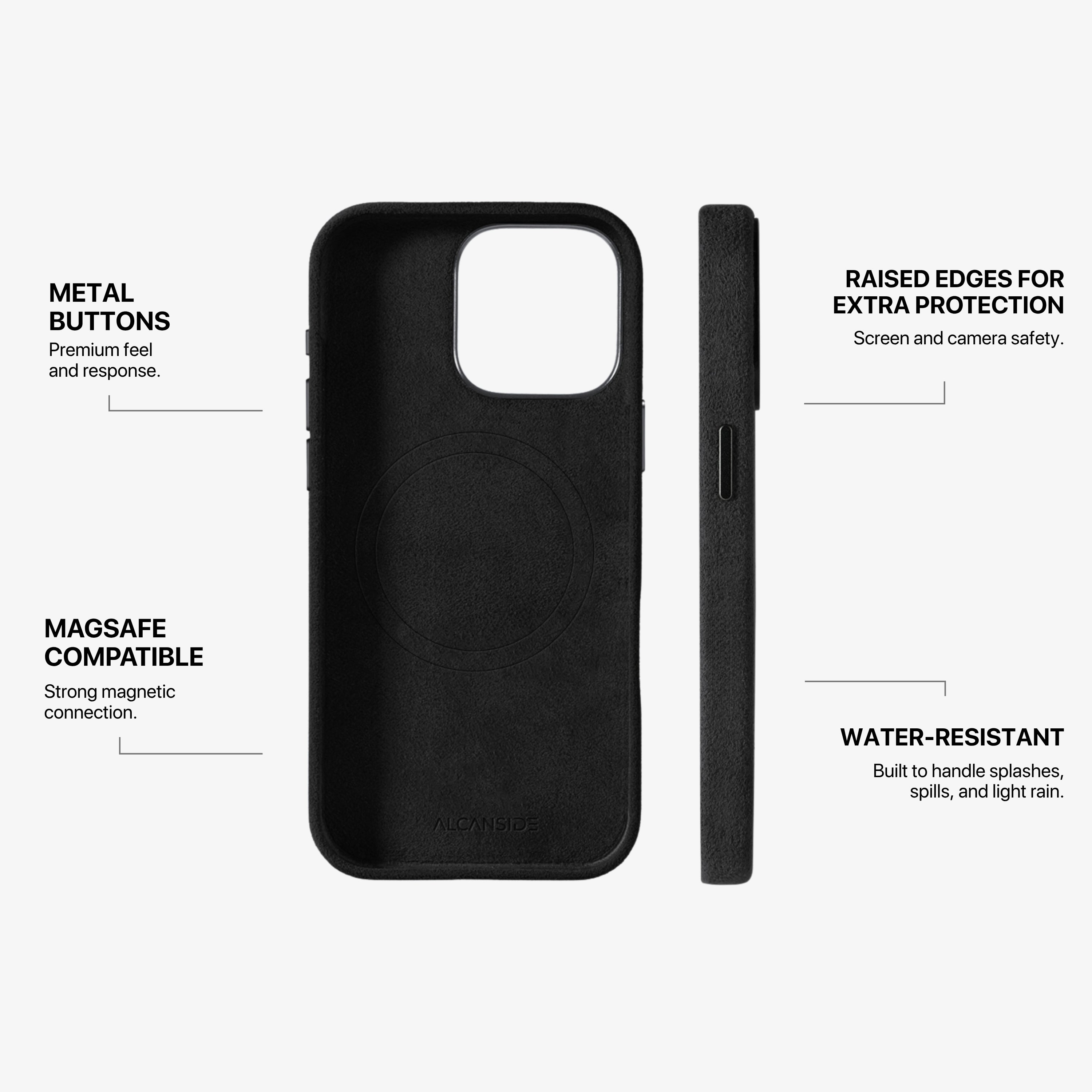 iPhone 15 Pro - Alcantara Case - Deep Black