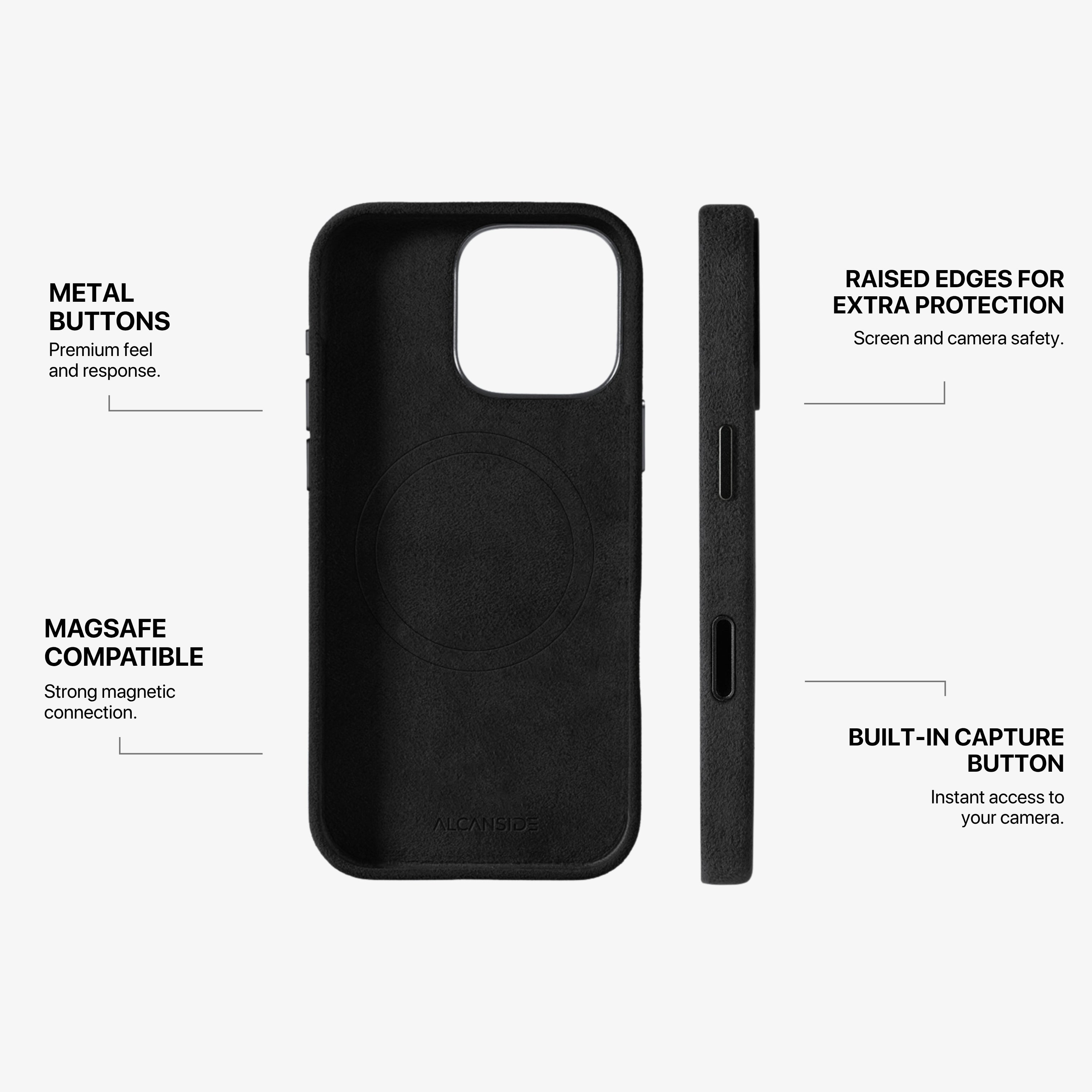 iPhone 16 - Alcantara Case - Deep Black