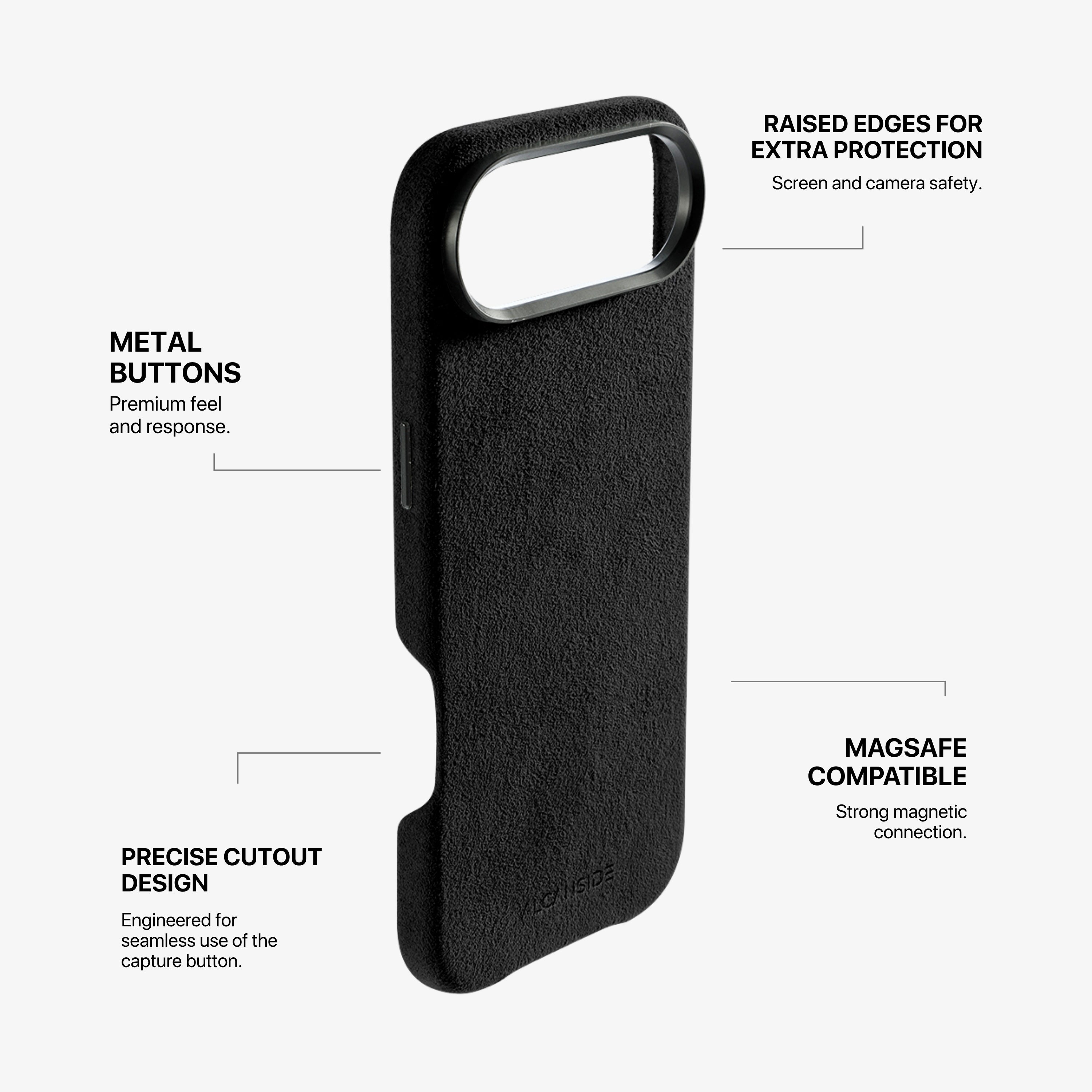iPhone 17 Air - Alcantara Case - Deep Black