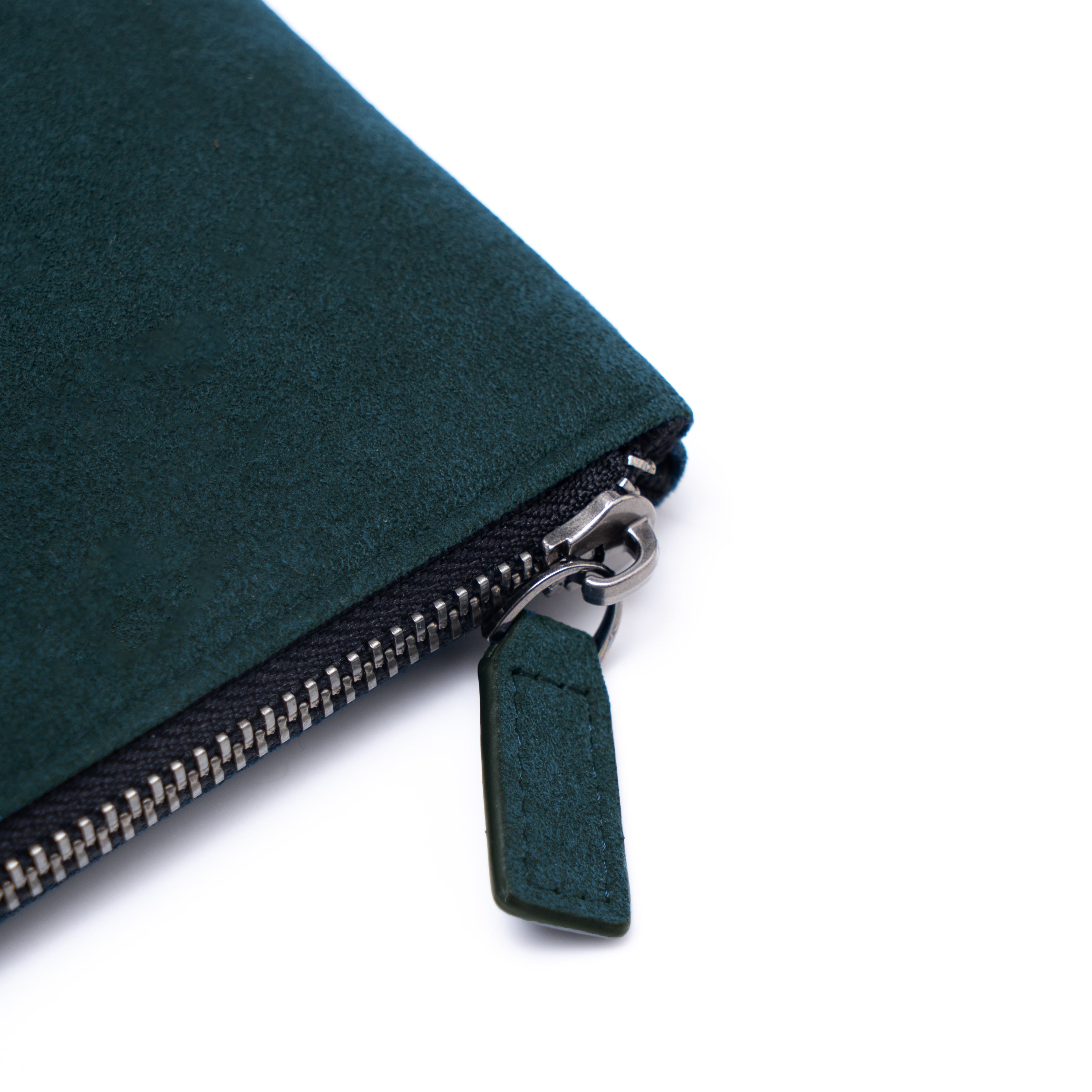 Alcantara Pouch - Midnight Green