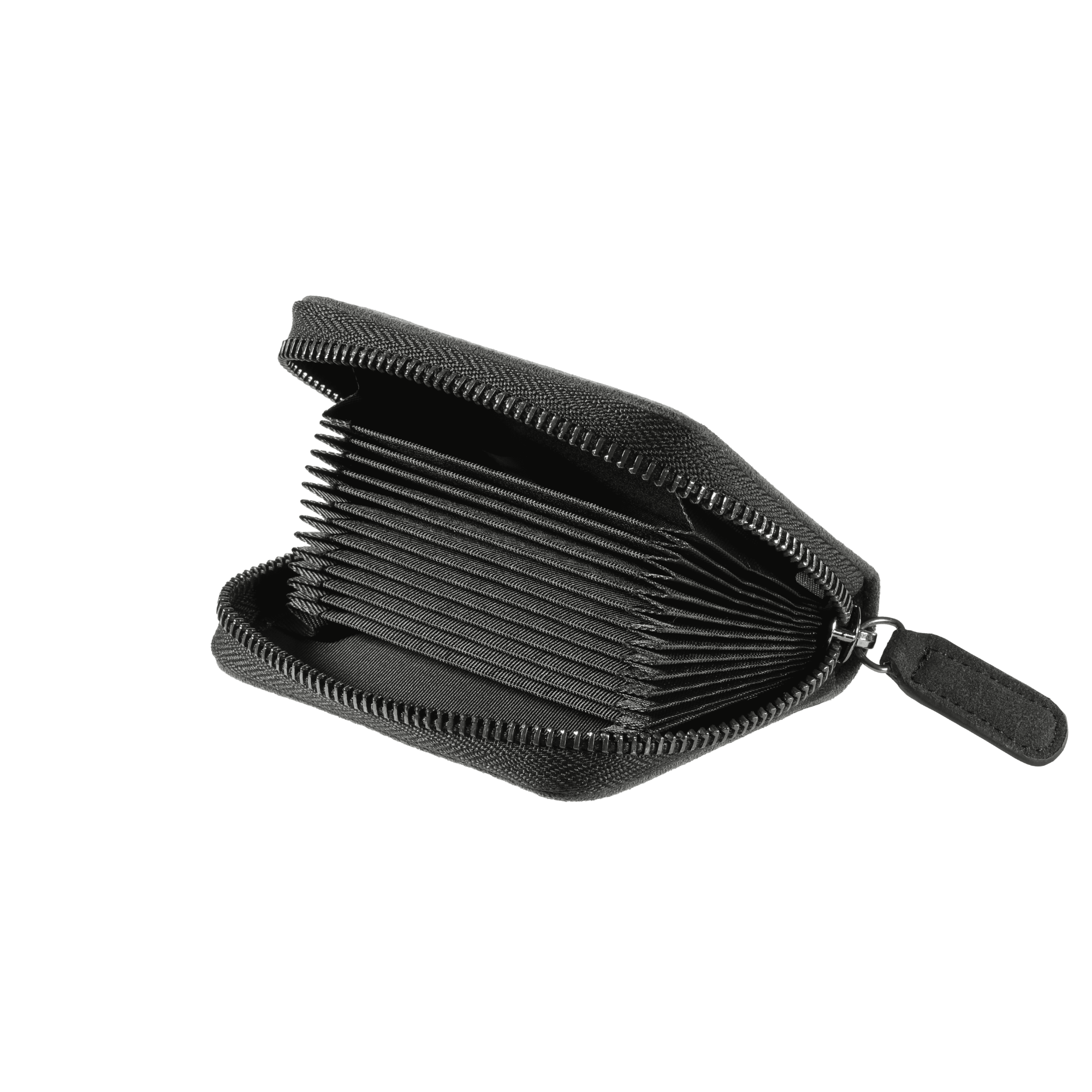 Credit Card - Alcantara Zipper Wallet - Space Grey