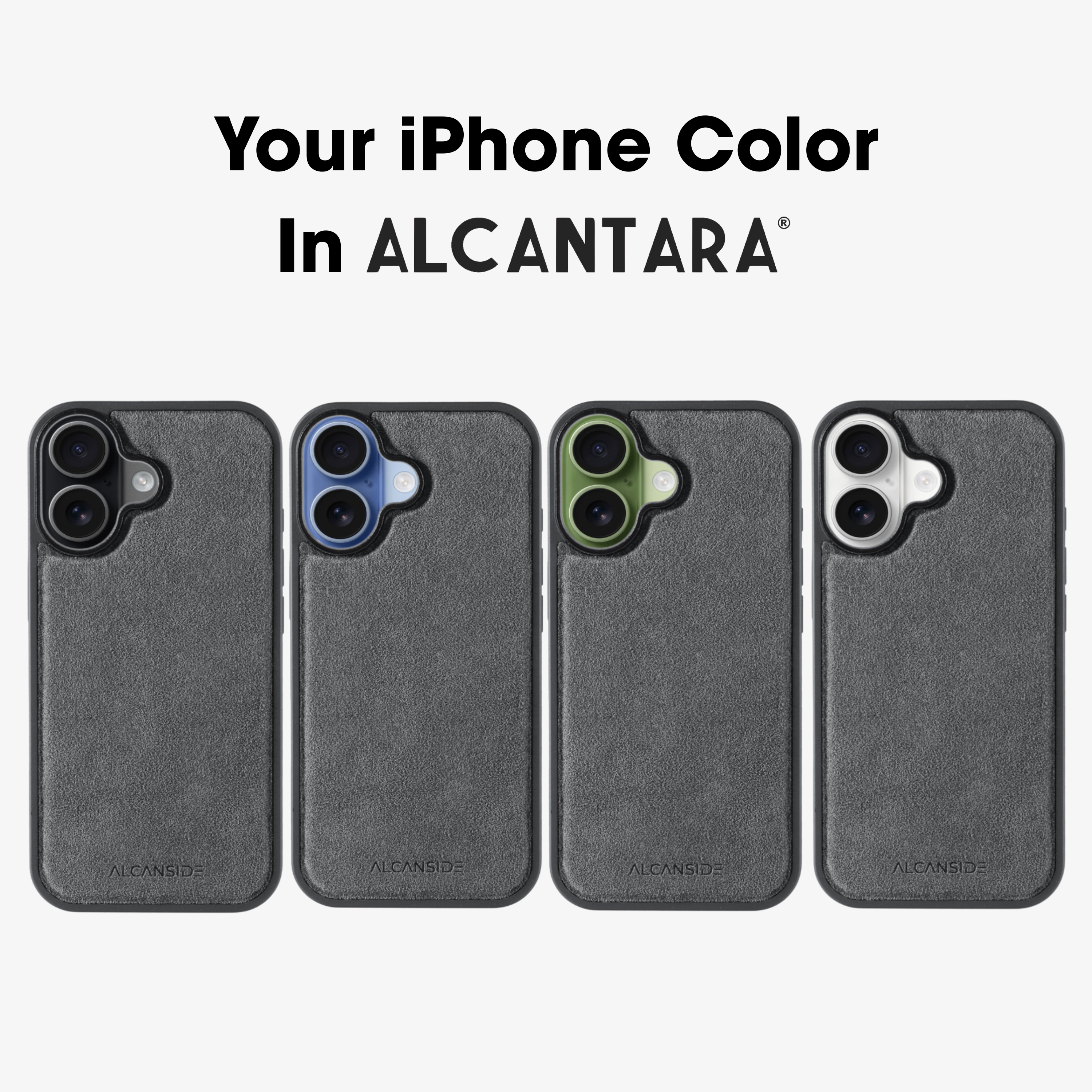 iPhone 17 - Alcantara Back Cover - Nardo Gray