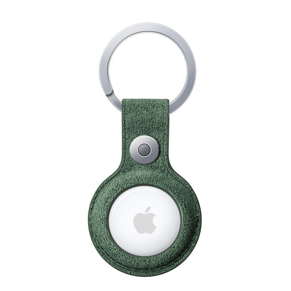 Alcantara AirTag Key Ring - Midnight Green