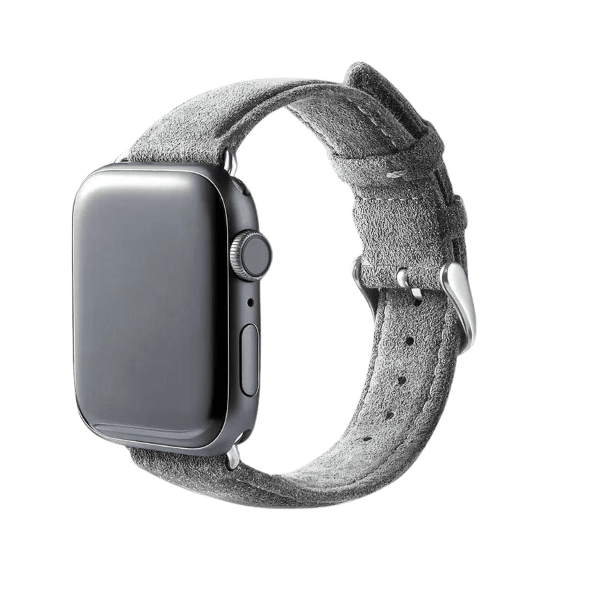 Alcantara Apple Watch Band With Buckle - Nardo Gray - 42/44/45/46mm & Ultra (49mm) - Alcanside