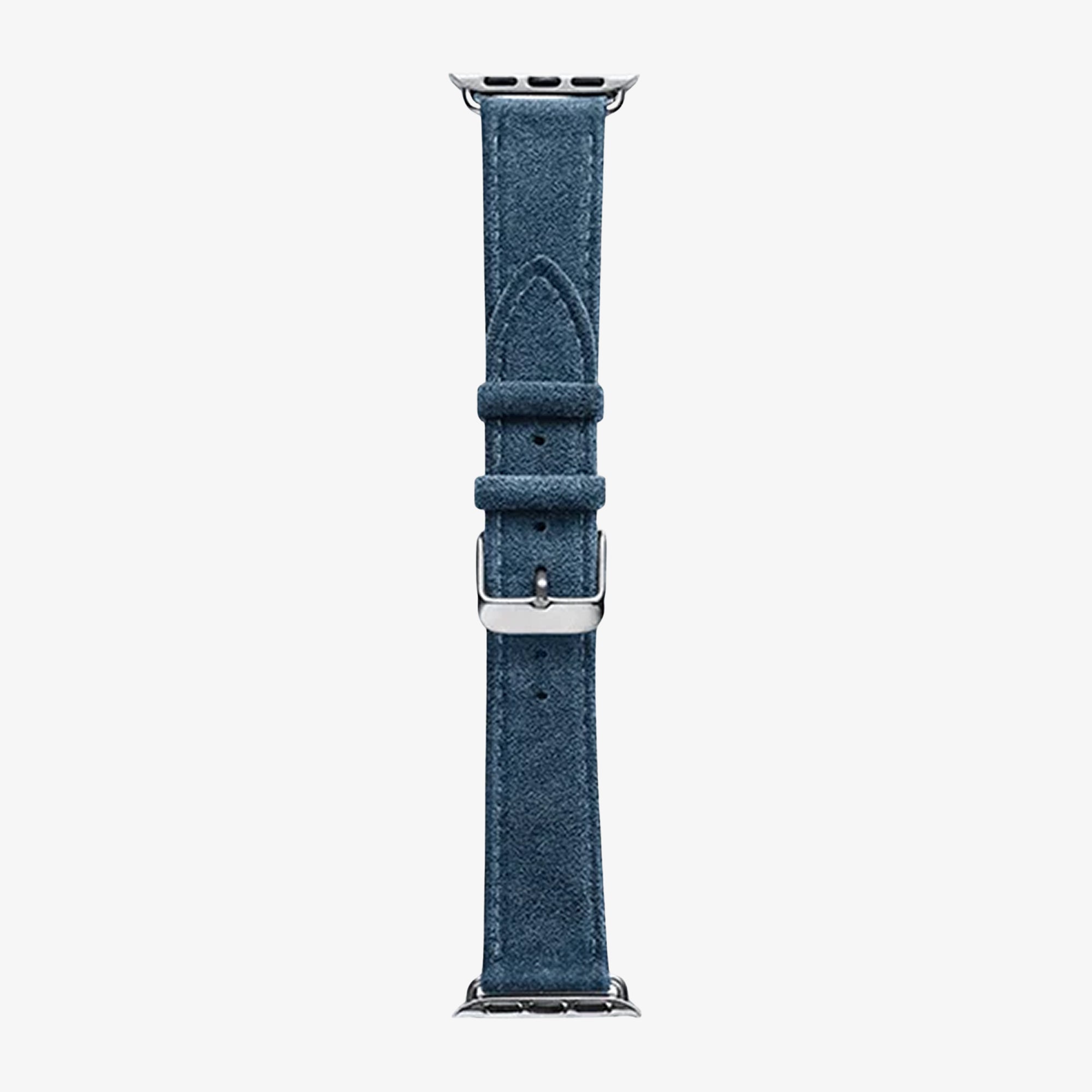 Alcantara Apple Watch Band With Buckle - Ocean Blue - 42/44/45/46mm & Ultra (49mm) - Alcanside