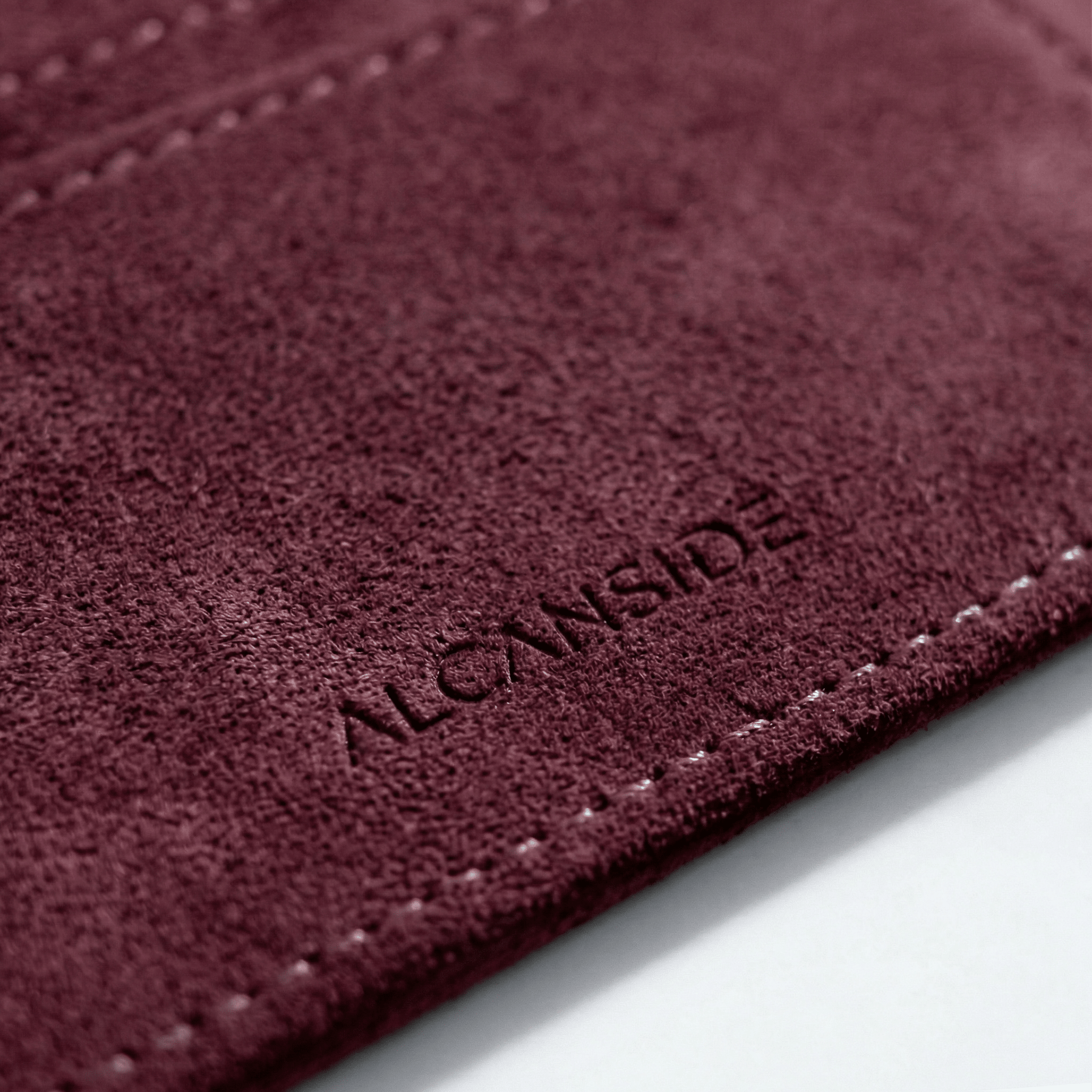 Alcantara Card Wallet - Wine Red - Alcanside