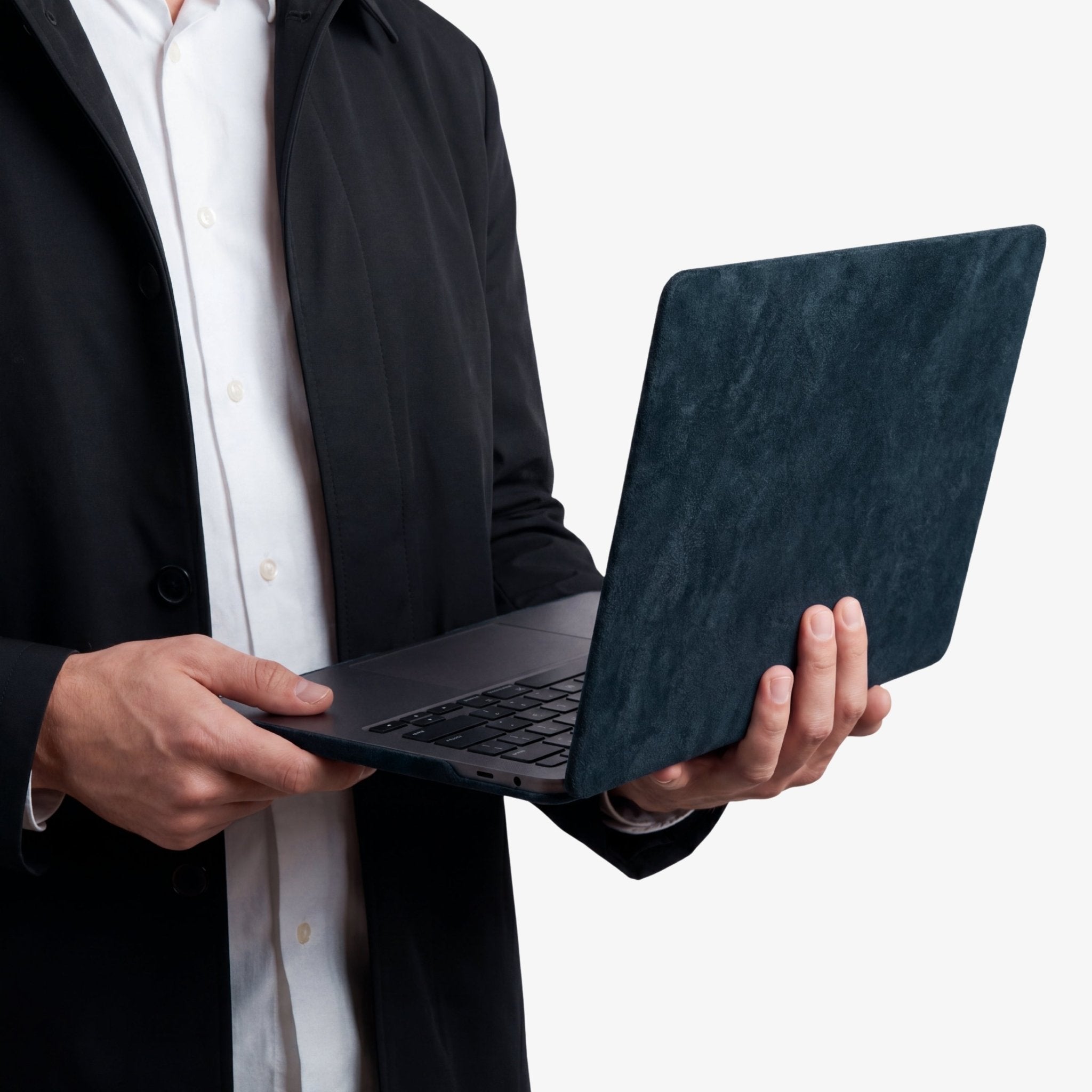 Alcantara MacBook Pro & Pro Max Cover - For 14 inch (2021 - 2025) - Navy Blue - Alcanside