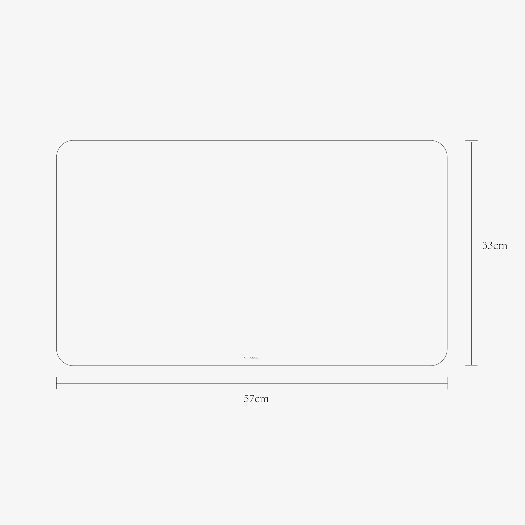 Alcantara Mousepad 57x33cm - Space Grey - Alcanside