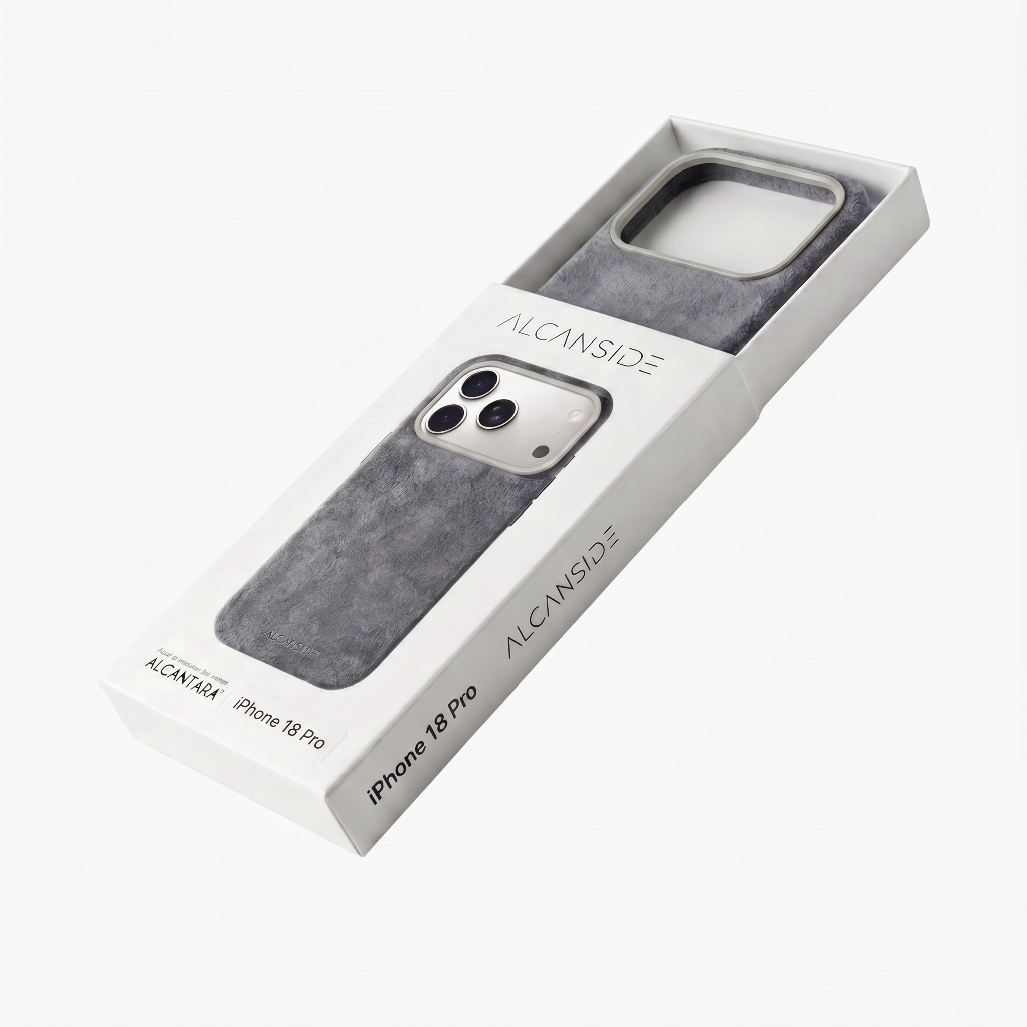 iPhone 18 Pro Alcantara case packaging