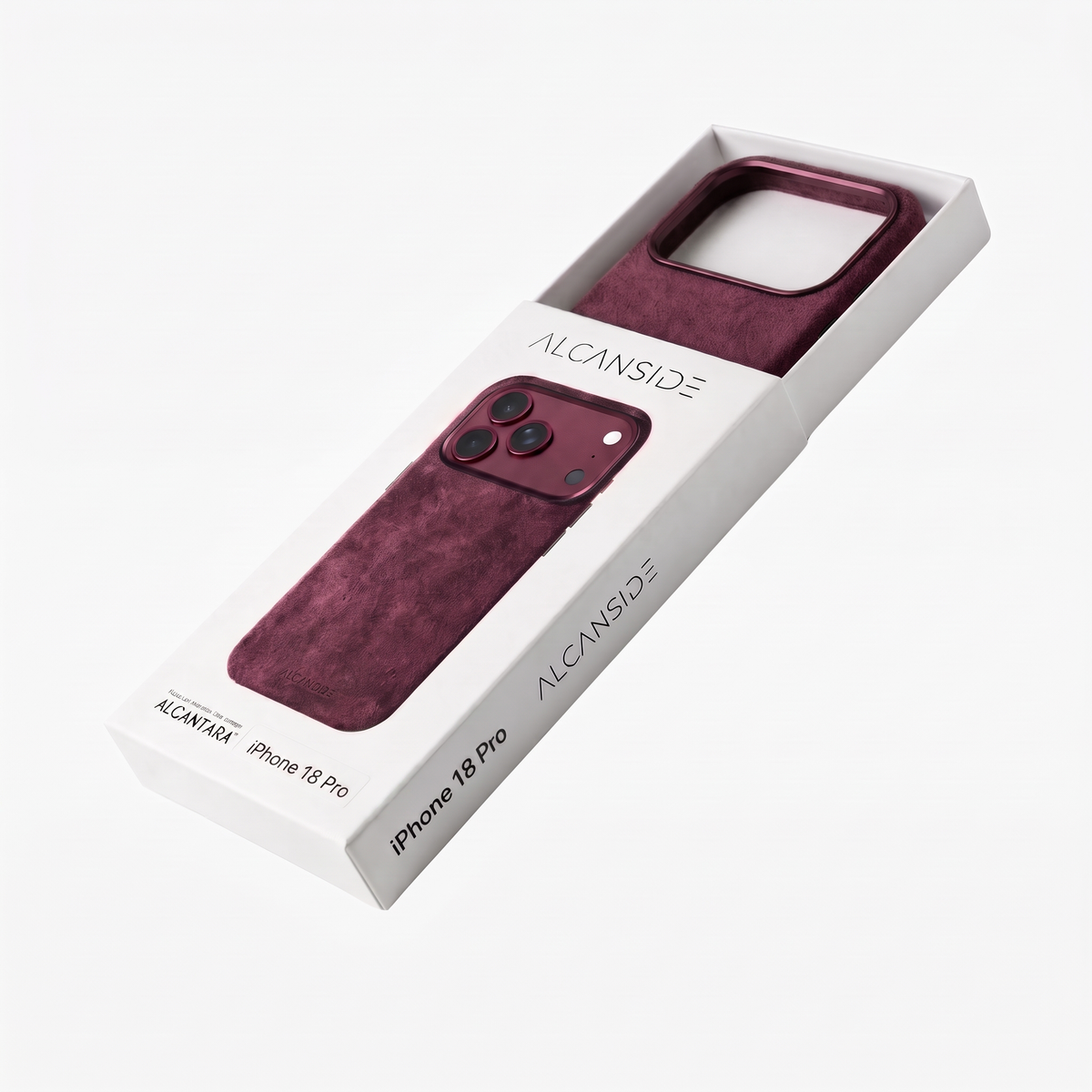 iPhone 18 Pro Max Alcantara case packaging