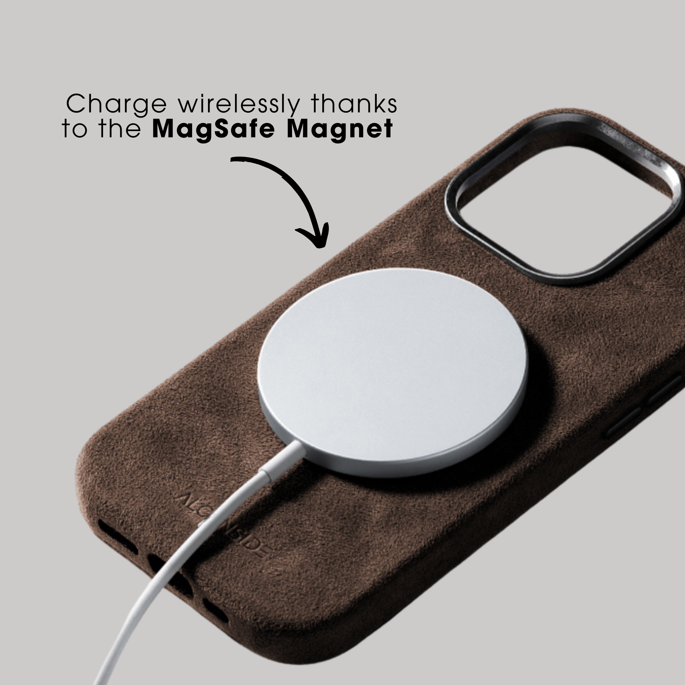 iPhone 15 Pro - Alcantara Case - Chocolate Brown