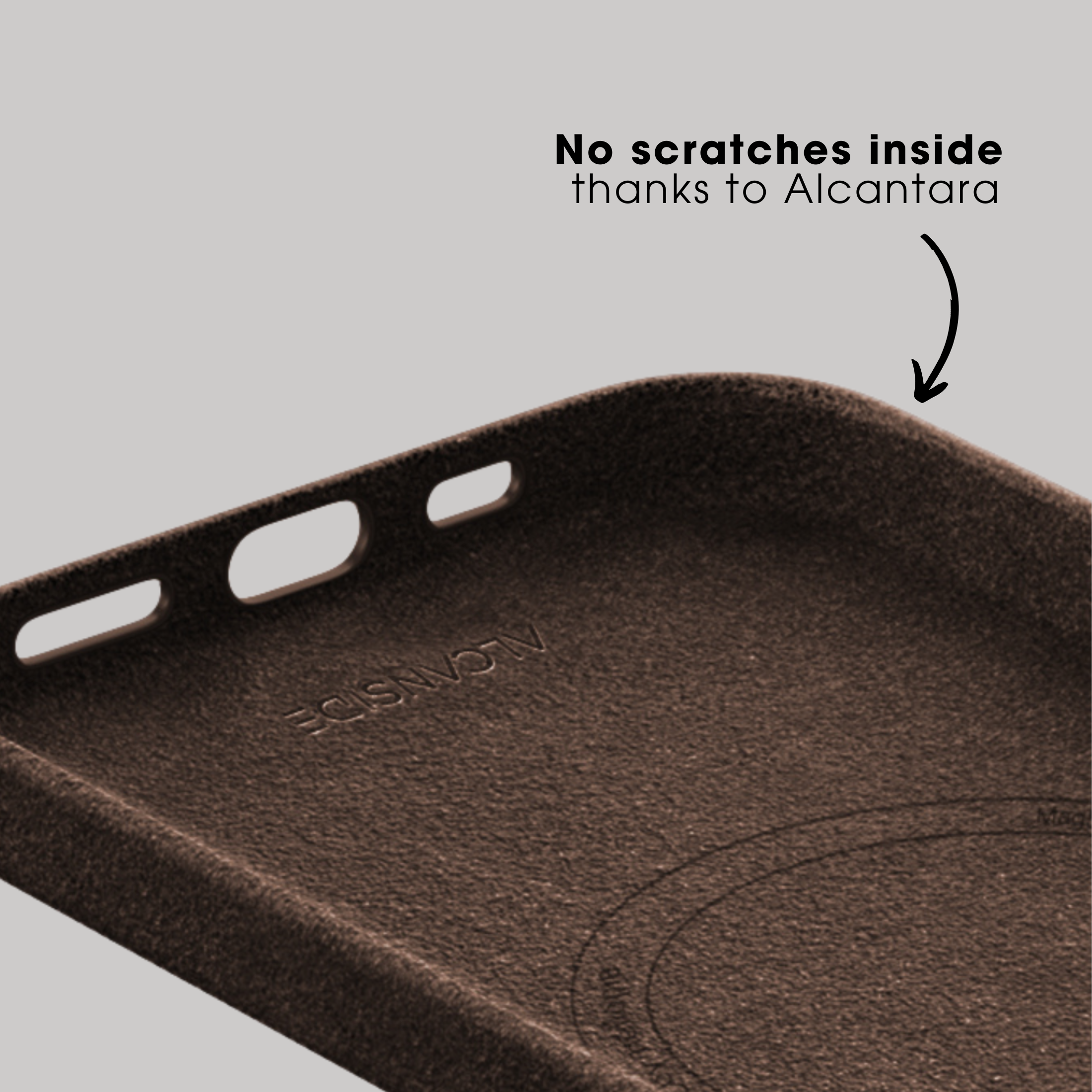 iPhone 15 Pro Max - Alcantara Case - Chocolate Brown