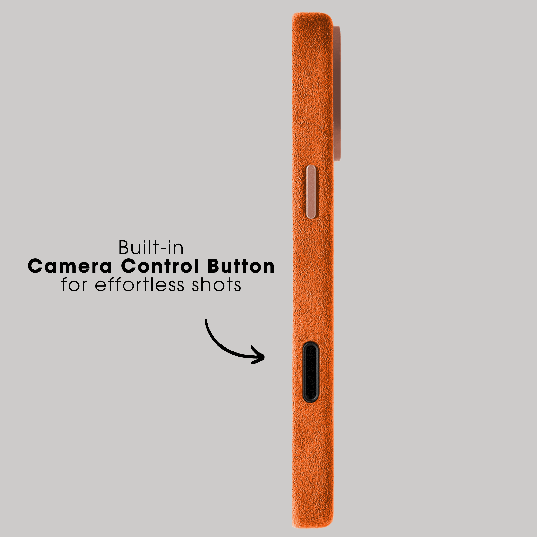 iPhone Alcantara Case - Orange