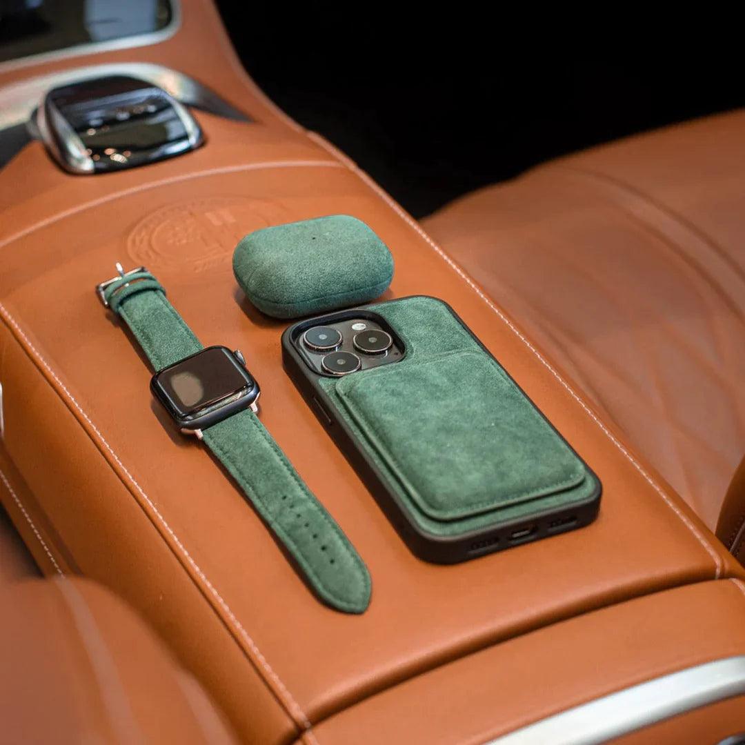 iPhone 13 Pro Max - Alcantara Back Cover - Midnight Green - Alcanside