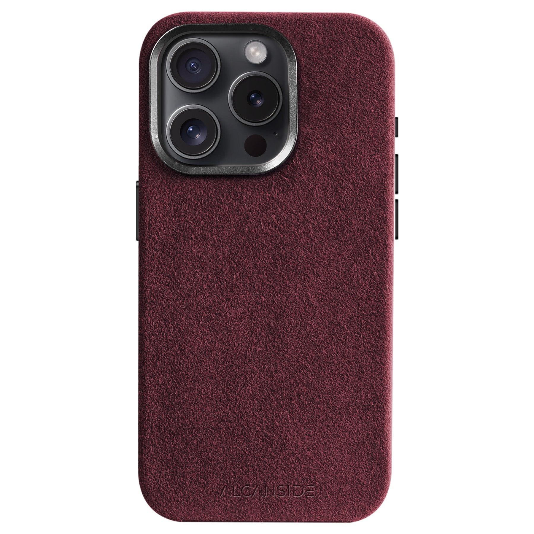 iPhone 15 Pro Max - Alcantara Case - Wine Red - Alcanside
