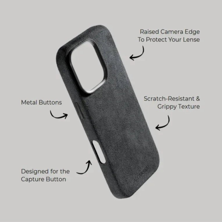 iPhone 16 Pro - Alcantara Case - Space Grey - Alcanside