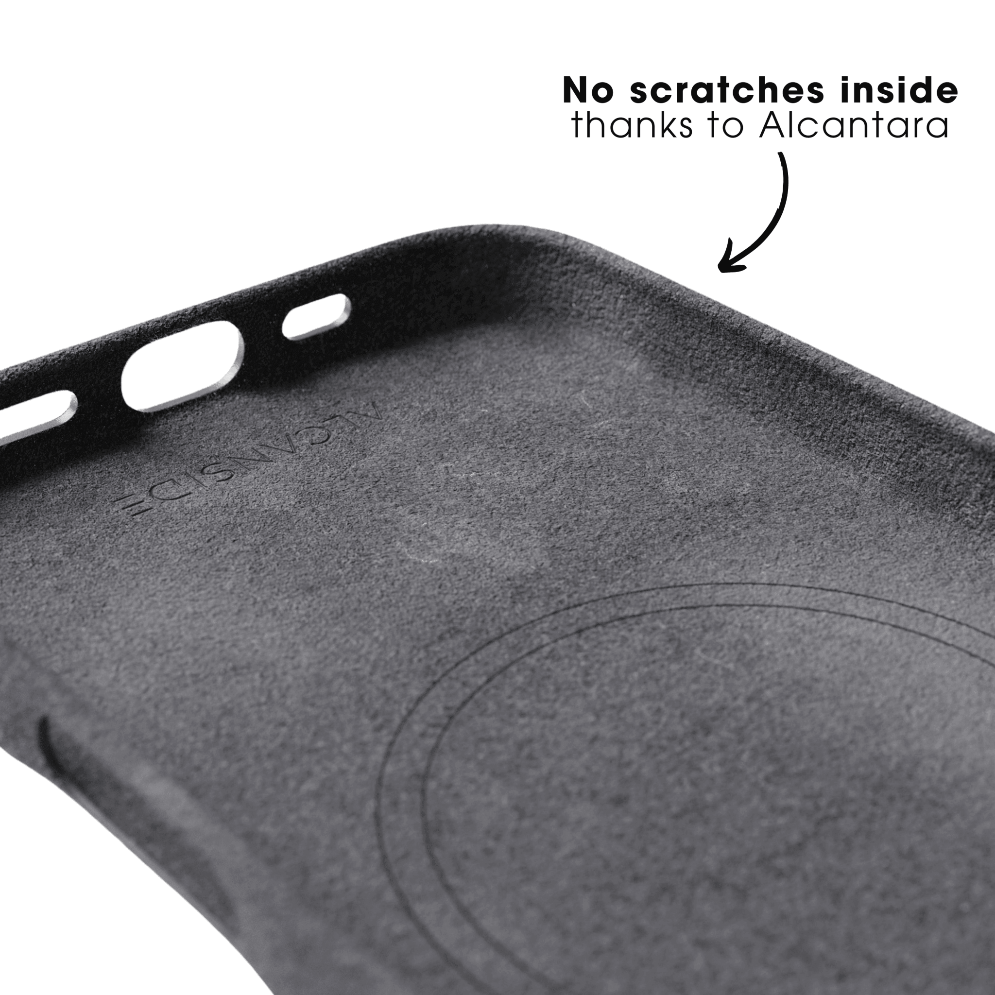 iPhone 16e - Alcantara Case - Space Grey - Alcanside