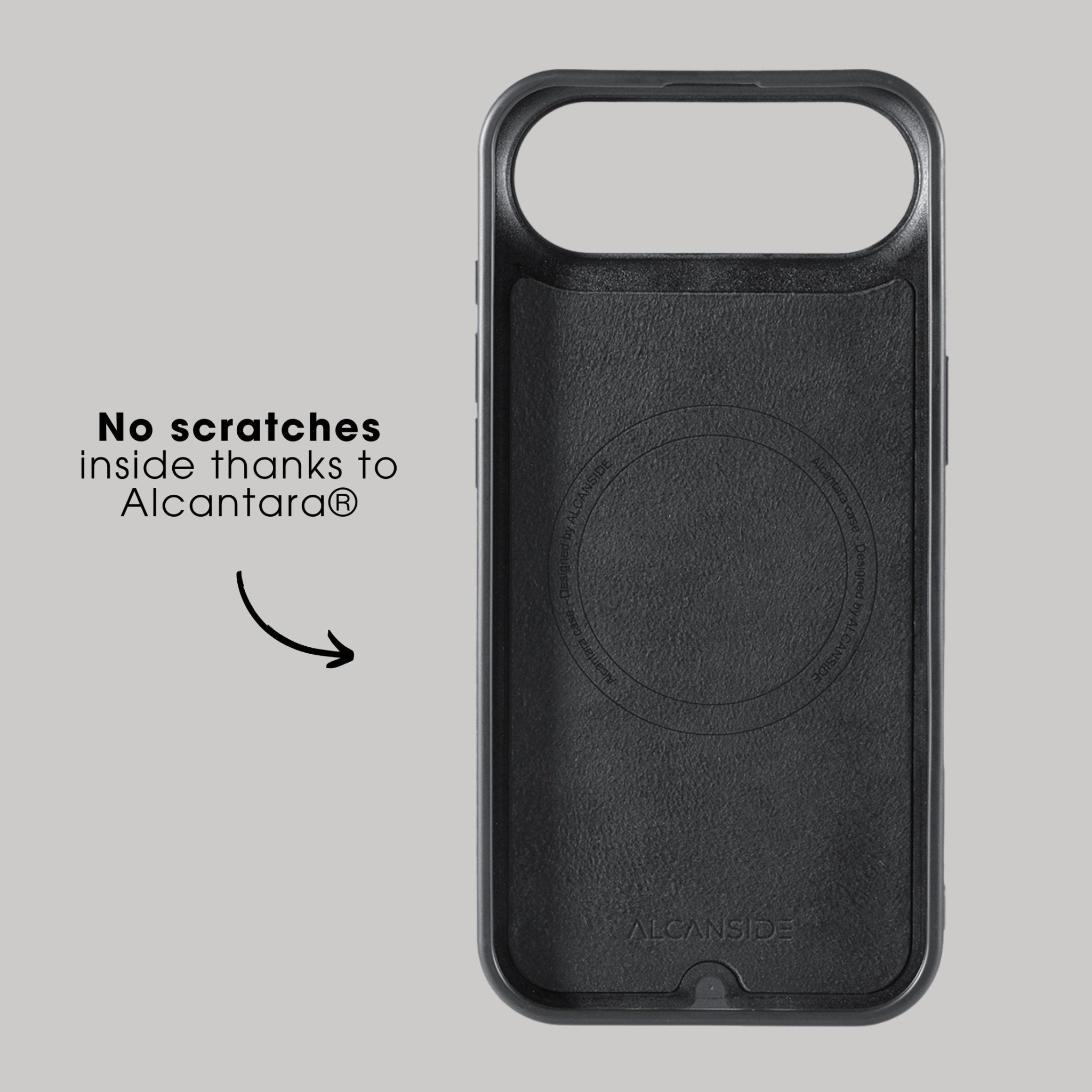 iPhone 17 Air - Alcantara Back Cover - Space Grey - Alcanside