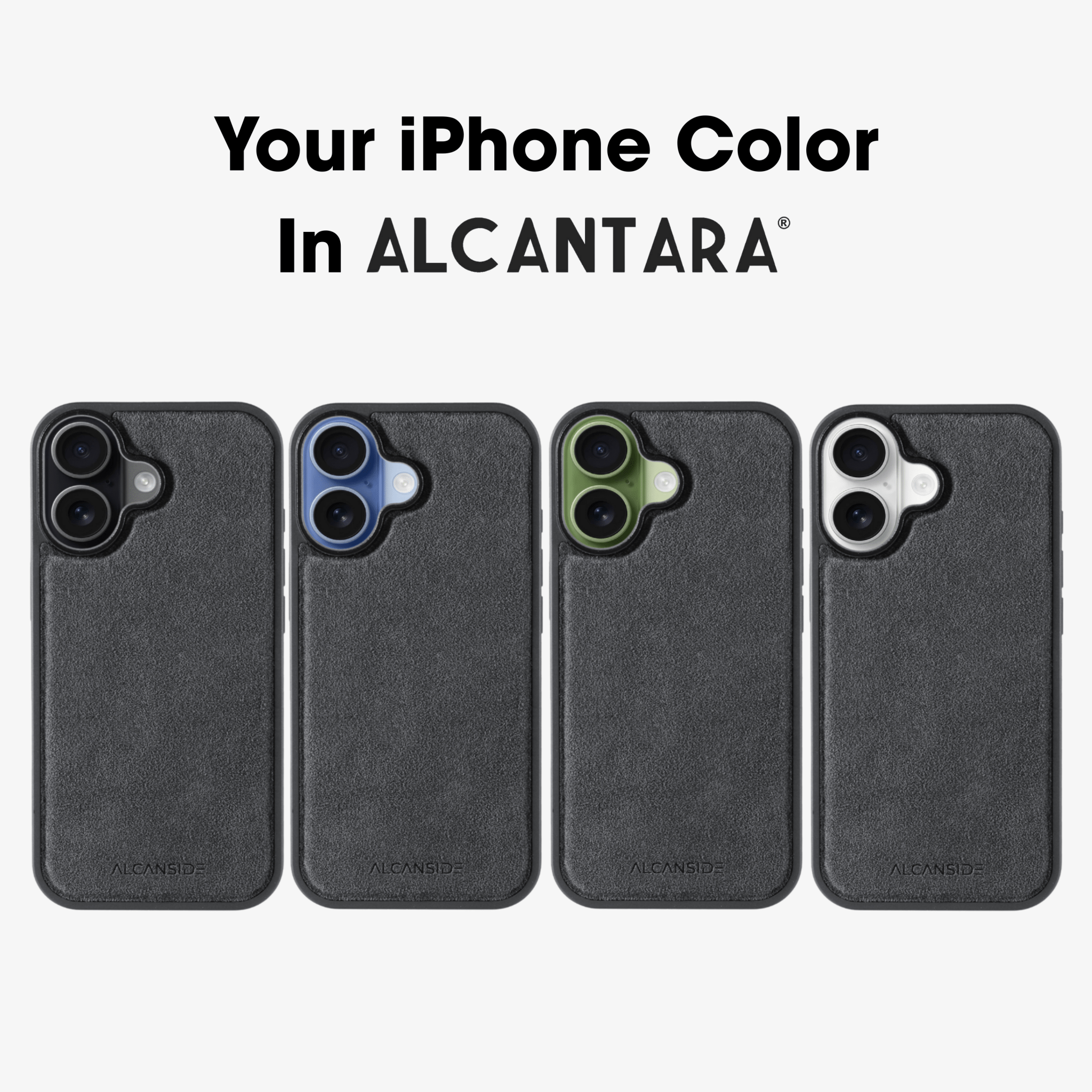 iPhone 17 - Alcantara Back Cover - Space Grey - Alcanside