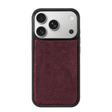 iPhone 17 Pro - Alcantara Back Cover - Wine Red - Alcanside
